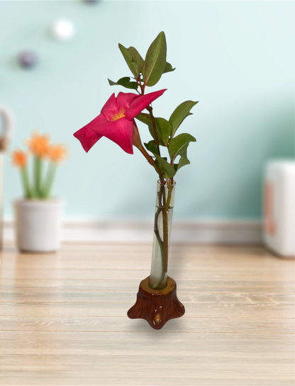 Ceramic Wooden Stump Desk Vase